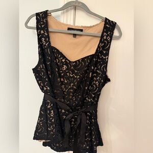 Lane Bryant Black Lace Sleeveless Top